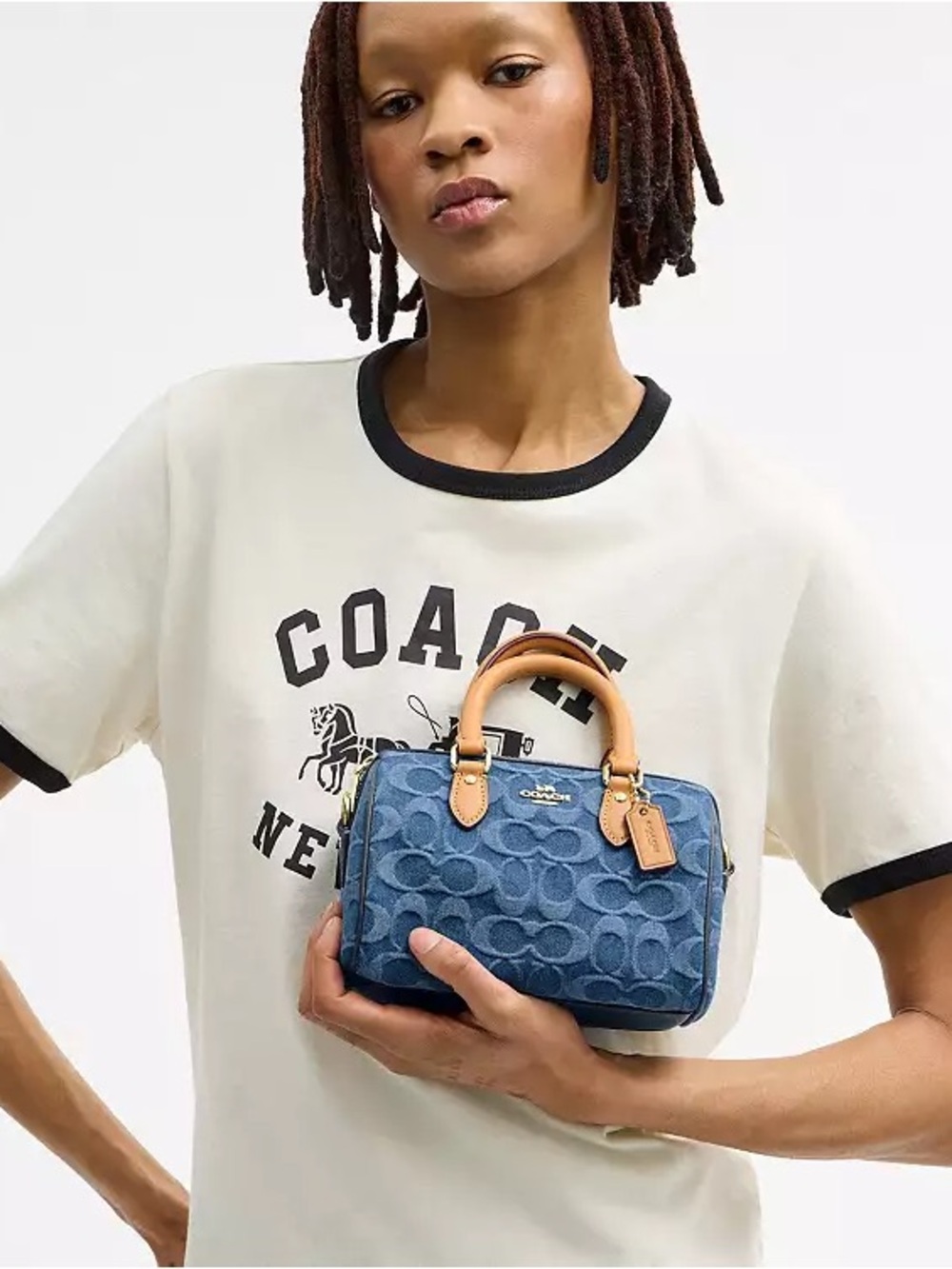 Coach Mini Rowan Denim Signature NWT - Picture 7 of 10